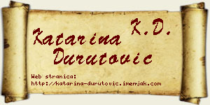 Katarina Durutović vizit kartica